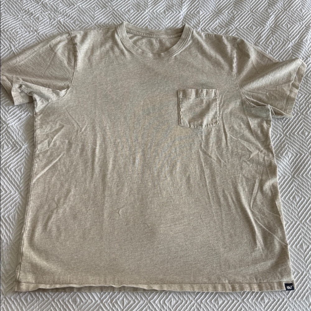 Vineyard Vines Oatmeal Heather Pocket Tee